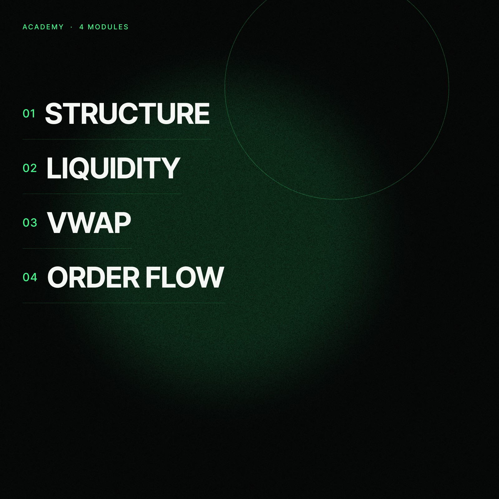 ScalpX academy desk with market structure, liquidity and risk modules